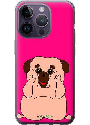 Чохол на iphone 14 pro веселий мопс "4908u-2646-10746"