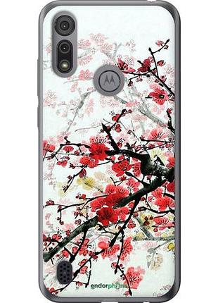 Чехол на motorola e6i цветущий куст "831u-2355-10746"