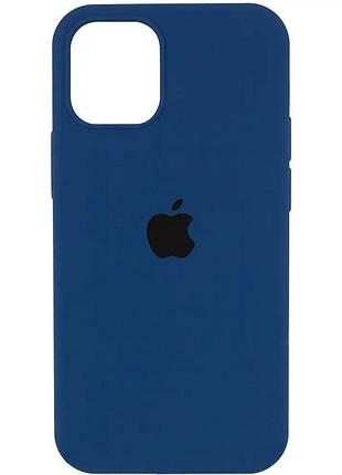 Чехол fiji silicone case для apple iphone 13 pro бампер накладка soft touch с микрофиброй blue cobalt