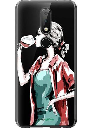 Чохол на nokia 6.1 plus дівчина з келихом "4662u-1539-10746"