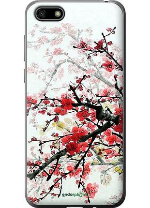 Чехол на huawei y5 2018 цветущий куст "831u-1500-10746"