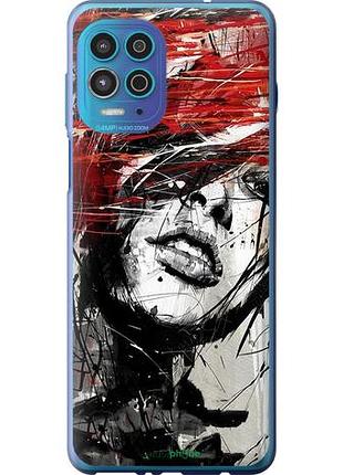 Чехол на motorola edge s лицо девушки "1162u-2860-10746"