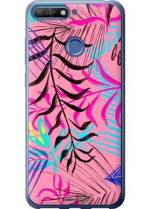 Чехол на huawei honor 7c растительный узор 2 "4740u-1411-10746"