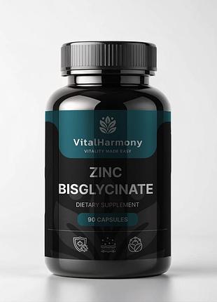 Vitalharmony пищевая добавка цинк бисглицинат - 90 капсул