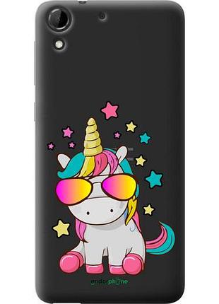 Чехол на htc desire 728g единорог в очках "4879u-145-10746"