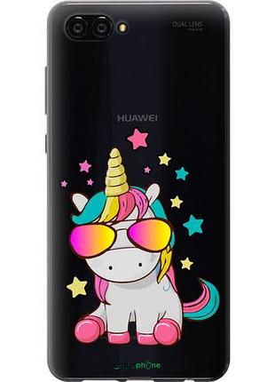 Чохол на huawei nova 2s єдиноріг в окулярах "4879u-1388-10746"