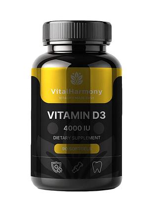 Vitalharmony харчова добавка d3 4000 мо 90 м'яких капсул