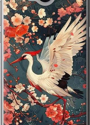 Чехол на huawei y5 2017 сакура и аист "6108u-992-10746"