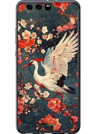 Чехол на huawei p10 plus сакура и аист "6108u-963-10746"