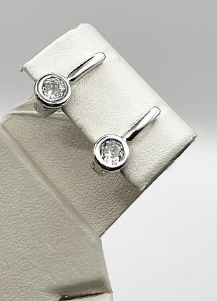 Сережки серебряные с кубическим цирконием 3,48 г
