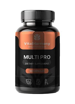 Vitalharmony харчова добавка multi pro - преміум мультивітаміни 90 капсул
