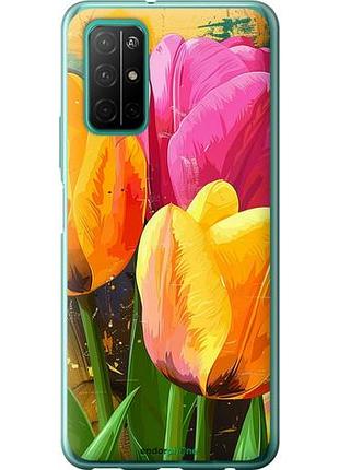 Чехол на huawei honor 30s нарисованные тюльпаны "5990u-1897-10746"