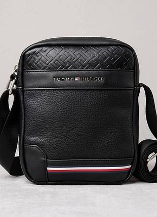 Мужская сумка tommy hilfiger борсетка через плечо мессенджер томми хелфигер