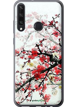 Чехол на huawei y6p цветущий куст "831u-1952-10746"