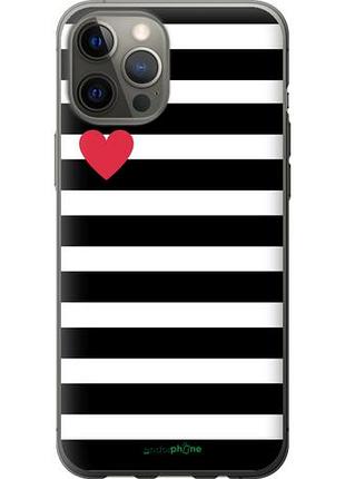 Чохол на iphone 12 pro max чорно-білі смуги "4461u-2054-10746"