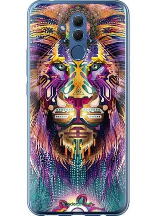 Чехол на huawei mate 20 lite люминесцентный лев "4037u-1575-10746"