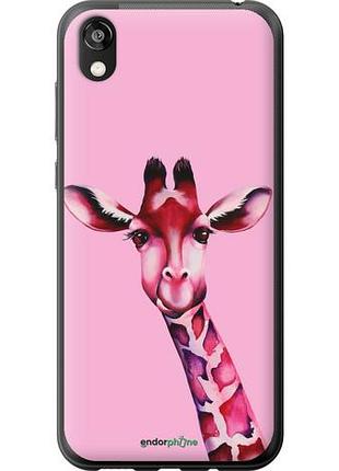 Чехол на huawei honor 8s розовая жирафа "4441u-1679-10746"