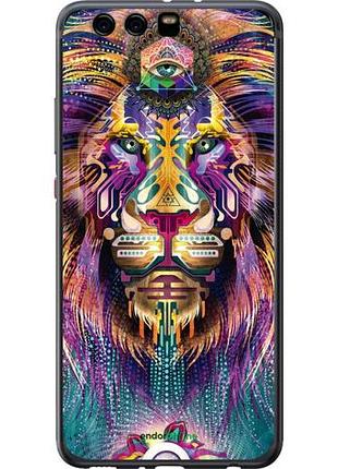 Чехол на huawei p10 plus люминесцентный лев "4037u-963-10746"