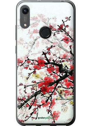 Чехол на huawei y6s цветущий куст "831u-1871-10746"