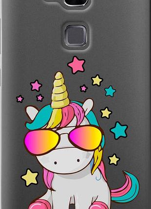 Чехол на huawei ascend mate 7 единорог в очках "4879u-140-10746"