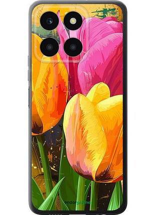 Чехол на huawei honor x6a нарисованные тюльпаны "5990u-3340-10746"