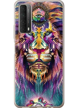 Чехол на huawei p smart 2021 люминесцентный лев "4037u-2100-10746"