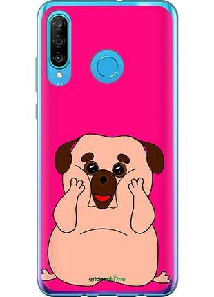 Чехол на huawei p30 lite весёлый мопс "4908u-1651-10746"