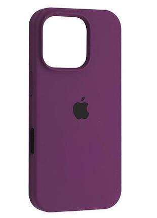 Чехол fiji silicone case для apple iphone 16 pro бампер накладка soft touch с микрофиброй purple