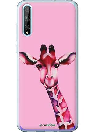 Чохол на huawei p smart s рожева жирафа "4441u-1813-10746"