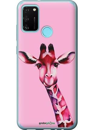 Чохол на huawei honor 9a рожева жирафа "4441u-1900-10746"