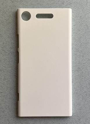Sony xperia xz1 чехол (бампер, накладка) белый, матовый, тонкий, пластиковый