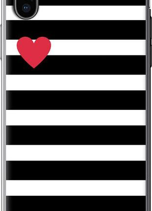 Чохол на iphone x чорно-білі смуги "4461u-1050-10746"