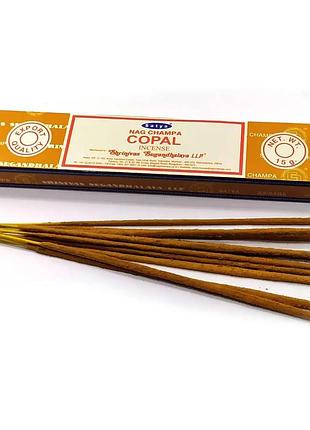 Натуральные пыльцевые благовония янтарь копал сатья copal satya 15 г