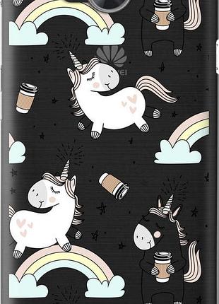 Чехол на huawei y3ii / y3 2 единорог и кофе "4661u-495-10746"