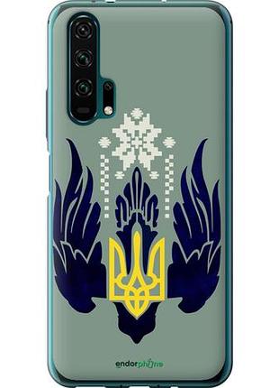 Чехол на huawei honor 20 pro тризуб с крыльями "5640u-1702-10746"