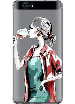 Чехол на huawei nova девушка с бокалом "4662u-439-10746"