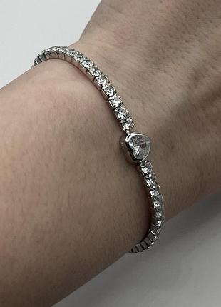 Браслет серебряный "сердечко" 7,06 г