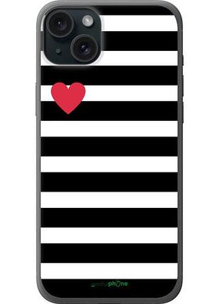 Чохол на iphone 15 plus чорно-білі смуги "4461u-3097-10746"
