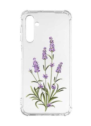 Чохол з потовщеними кутами на samsung galaxy a56 5g гілочки лаванди (принт 266)
