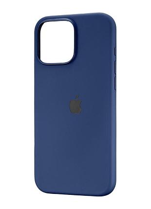 Чехол fiji silicone case для apple iphone 16 pro max бампер накладка soft touch с микрофиброй navy blue