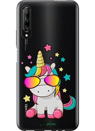 Чехол на huawei p smart pro единорог в очках "4879u-1906-10746"