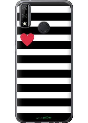 Чохол на huawei p smart 2020 чорно-білі смуги "4461u-2060-10746"