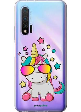 Чехол на huawei nova 6 единорог в очках "4879u-1821-10746"