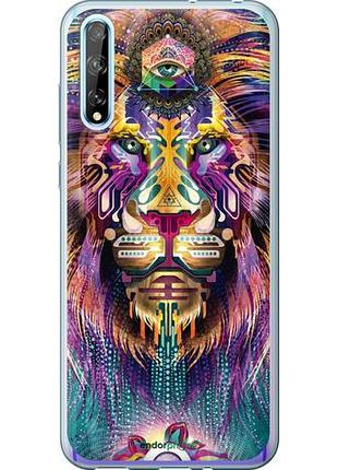 Чехол на huawei p smart s люминесцентный лев "4037u-1813-10746"