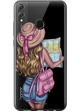 Чохол на huawei honor 8x дівчина з карткою "4704u-1596-10746"