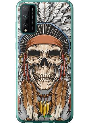 Чехол на huawei honor play 4t pro череп индейца "4032u-1914-10746"
