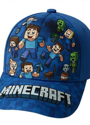 Темно-синяя детская кепка sport line с лого minecraft