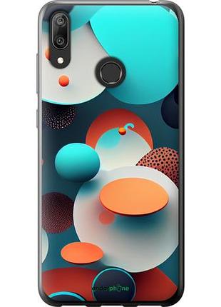 Чехол на huawei y7 2019 горошек абстракция "5608u-1638-10746"