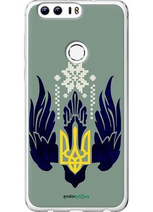 Чехол на huawei honor 8 тризуб с крыльями "5640u-351-10746"