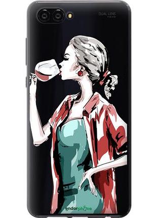 Чехол на huawei nova 2s девушка с бокалом "4662u-1388-10746"